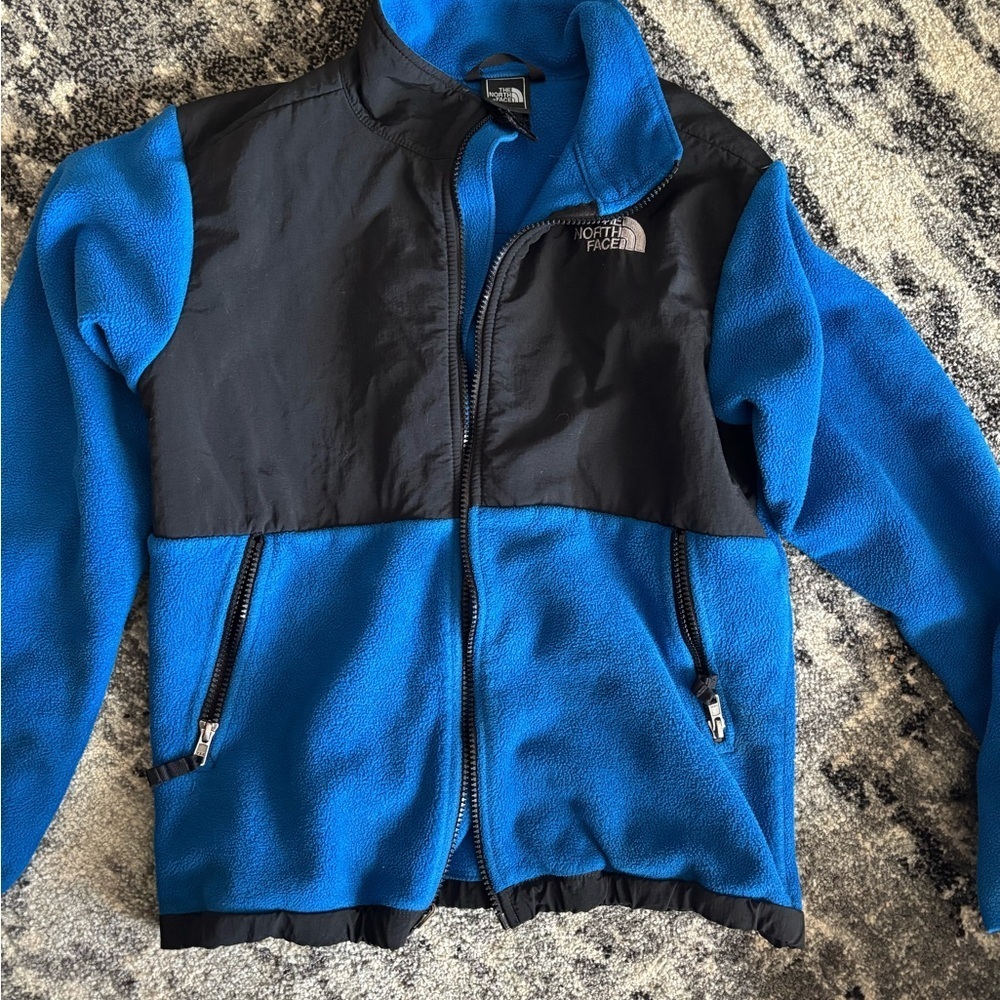 The North Face Blue and Black Fleece Jacket Boys XL 14/16